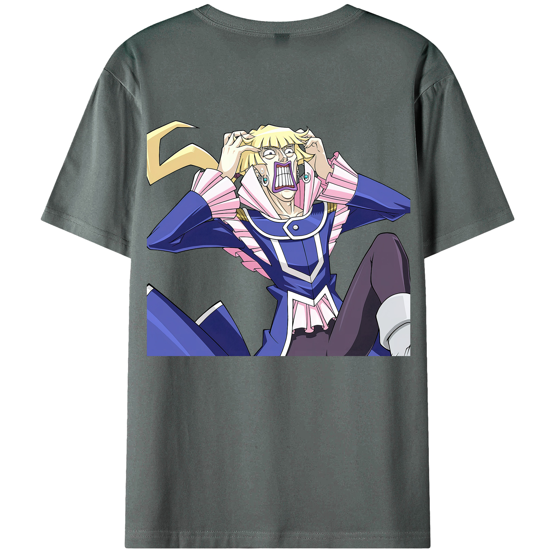（画像用） 遊☆戯☆王 Yu-Gi-Oh! 綿100％ メンズ半袖Tシャツ（バックプリント） 通気性